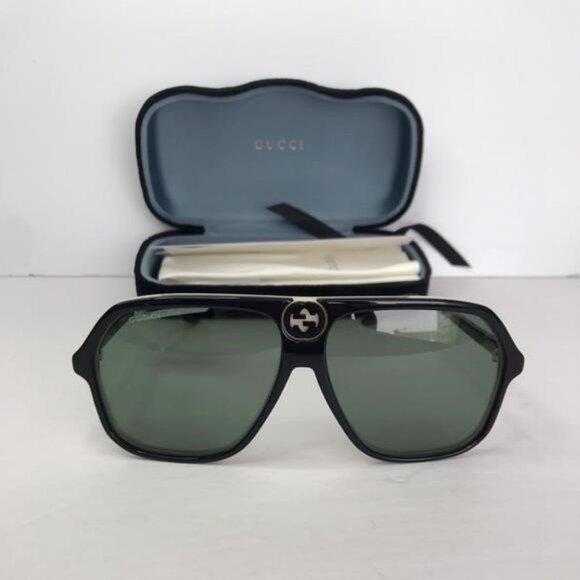 Gucci Gg0734s 004 Square Aviator Negro Acetato Original - Picture 3 of 9